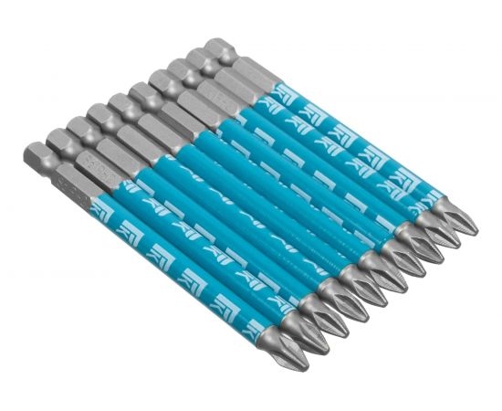 Биты профессиональные (10 шт; PH2x90 мм; сталь S2; 1/4"" Е) РемоКолор 33-7-574 – изображение 2
