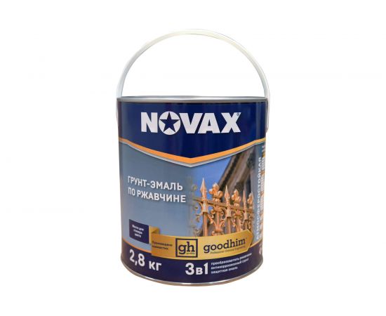 Грунт-эмаль Goodhim NOVAX 3в1 фиолетовый RAL 4008, матовая, 2,8 кг 39863 – изображение 2