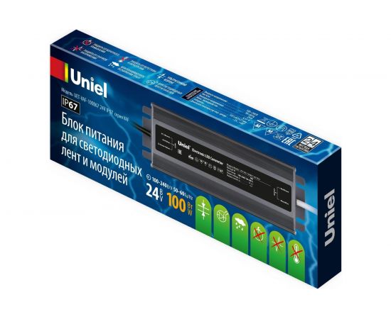 Блок питания Uniel ультратонкий UET-VAF-100B67 24V IP67 UL-00009367 – изображение 2