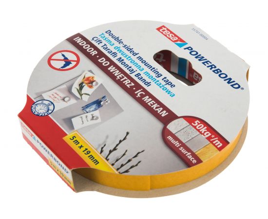 Двусторонняя лента для внутренних работ TESA белая 5 м х 19 мм 55741-00004-04 – изображение 2