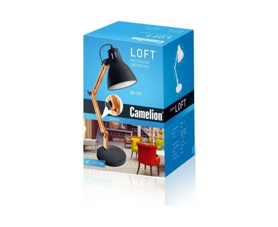 Настольный светильник Camelion KD-355, C02, чёрный 14158 – изображение 2