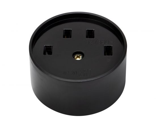 Розетка РШ для электроплит REXANT 32 А, 380 В, 3Р+РЕ открытой установки черная 11-8525 – изображение 2