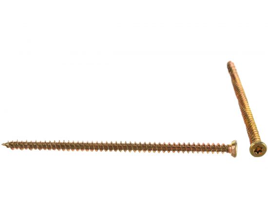 Оконные саморезы по бетону Саморезик 7.5х152 для окон рам, желтый цинк 50шт OSB-7.5х152-50 – изображение 2