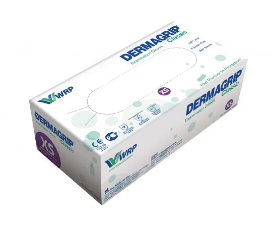 Смотровые латексные перчатки DERMAGRIP CLASSIC 100 штук, размер XS CT0000000689 – изображение 2