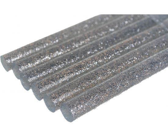 Стержни клеевые серебристые с блестками (6 шт; 7х100 мм) TUNDRA 4686960 – изображение 2