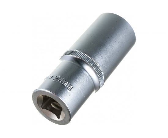 Головка торцовая удлиненная МАСТЕР (24 мм; 1/2""; Cr-V; FLANK) Зубр 27726-24 – изображение 2