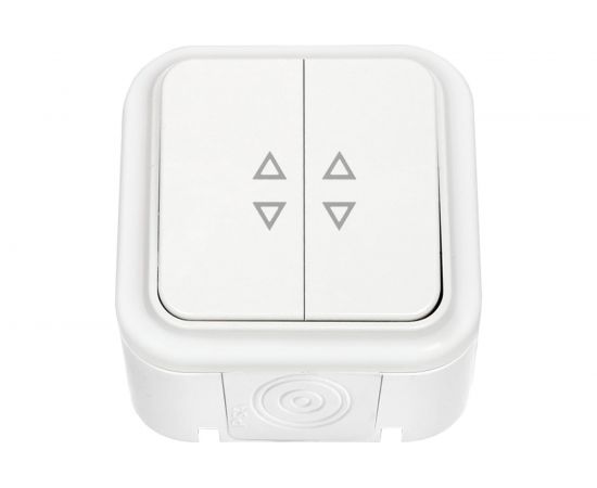 Выключатель Bylectrica 2-клавишный, открытая установка, 6А, проходной, IP54, серия ПРАЛЕСКА АКВА, белый, А6+6 10-873 – изображение 2