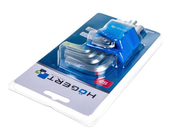 Набор шестигранных Г-образных ключей HOEGERT TECHNIK 1,5-10 мм, S2, 9 шт. HT1W820 – изображение 3