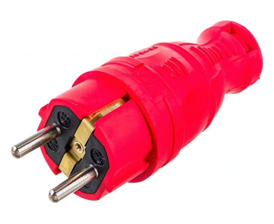 Прямая вилка AY-KA каучук с/з 16А IP44 красная 5511501 – изображение 3