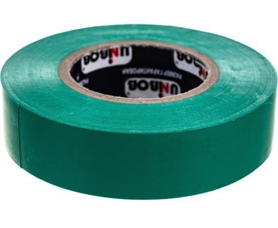 Изолента Unibob ПВХ, 19 мм х 20 м, 150 мкм, зеленая 211756 – изображение 3
