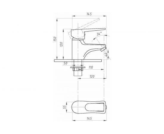 Смеситель для раковины Профсан ПСМ тип См-УмОЦБА PSM-740-017 – изображение 3