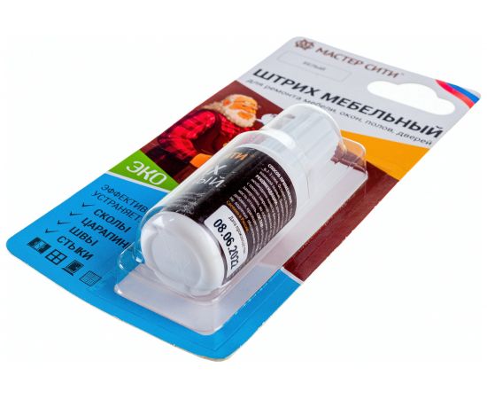 Мебельный штрих Мастер Сити (флакон 20 мл; блистер; белый) 2081002 – изображение 4