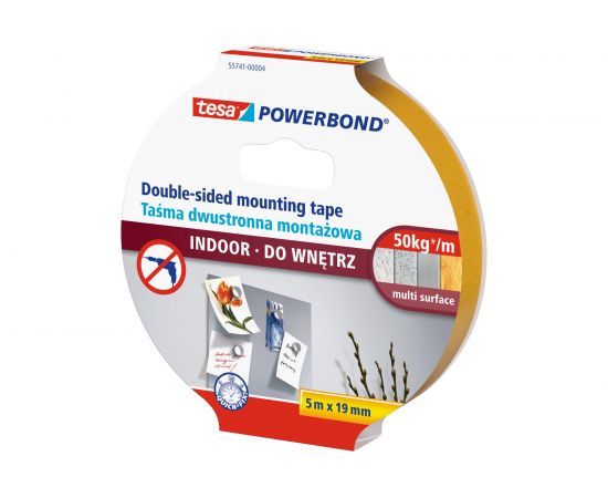 Двусторонняя лента для внутренних работ TESA белая 5 м х 19 мм 55741-00004-04 – изображение 4