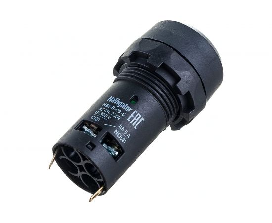 Кнопка Navigator NBI-B-09-G зеленая, с подсветкой, d22мм, 230В, NO+NC 82821 – изображение 4