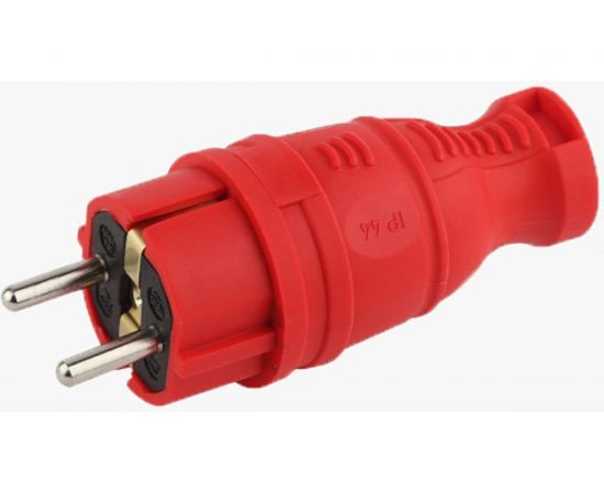 Прямая вилка AY-KA каучук с/з 16А IP44 красная 5511501 – изображение 4