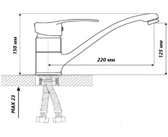 Смеситель для кухни WISENT WP49240 – изображение 4