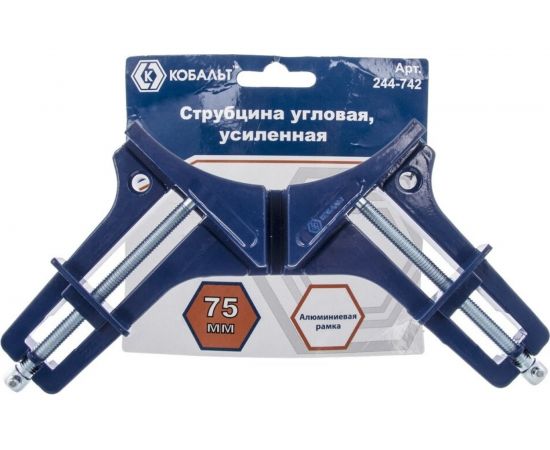 Угловая усиленная струбцина 75мм КОБАЛЬТ 244-742 – изображение 5