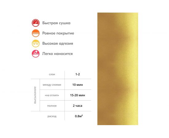 Универсальная эмаль-аэрозоль KUDO золото 520 мл 1028 54172 – изображение 6