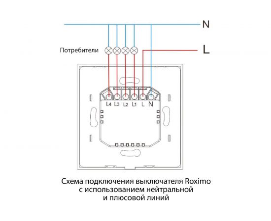 Умный двухкнопочный сенсорный выключатель Roximo белый SWSEN01-2W – изображение 6