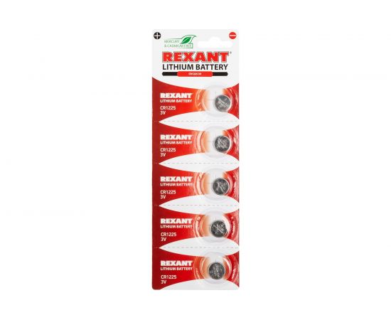 Литиевая батарейка REXANT CR1225 3V 48 mAh 5 шт 30-1103 – изображение 6