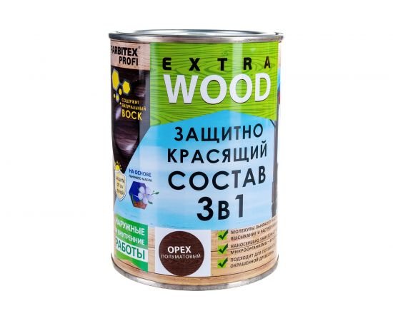 Защитно-красящий состав 3в1 FARBITEX EXTRA (орех; 0.8 л) 4300007389 