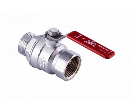 Шаровый кран Gekon хромированный с вн./нар. резьбой 2"", ручка-рычаг GK 554L 2 
