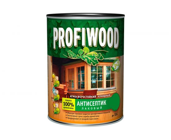 Алкидный антисептик PROFIWOOD (лаковый; тонирующий; атмосферостойкий; бук; 0.75 л; 0.7 кг) 67017 