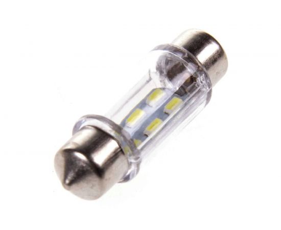 Автолампа диод SKYWAY T11 C5W 6 SMD диодов 1-контурная 36мм белая S08201179 