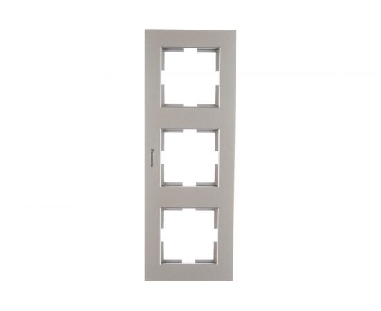 Рамка Panasonic Karre Plus 54810 3м горизонтальная серебро WKTF0803-2SL 