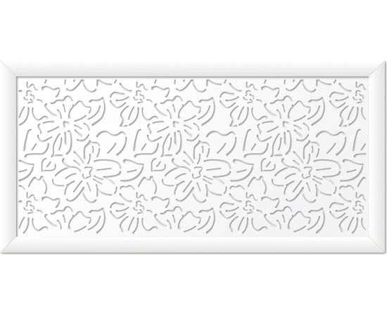 Экран для радиатора Стильный Дом Цветы 120x60 см, белый v547138 