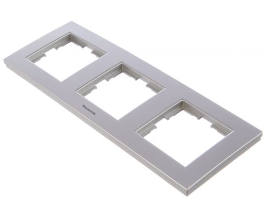 Рамка Panasonic Karre Plus 54810 3м горизонтальная серебро WKTF0803-2SL – изображение 2