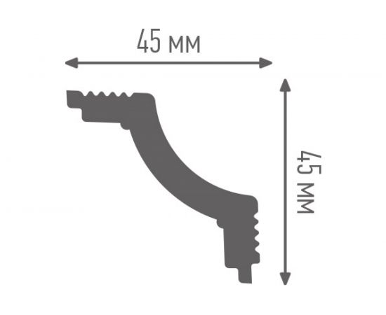 Плинтус ПЛИНТЭКС K 45/45 24607086051133 – изображение 2