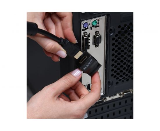 Поворотный переходник штекер REXANT HDMI - HDMI гнездо 17-6813 – изображение 2
