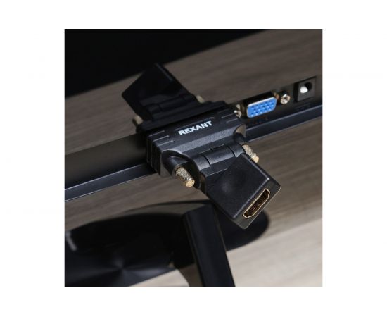 Поворотный переходник REXANT штекер DVI-D - HDMI гнездо 17-6812 – изображение 2