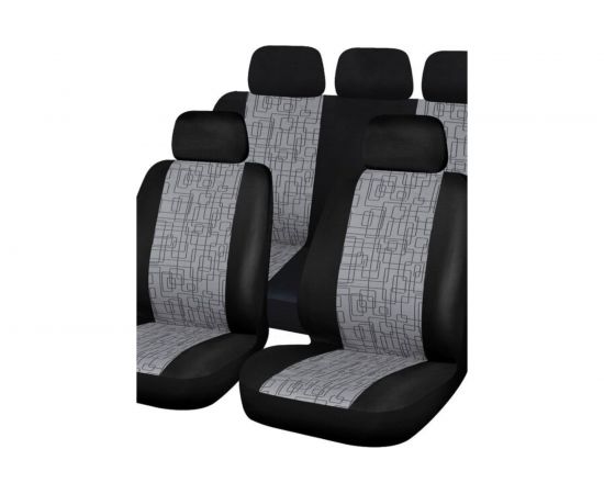 Чехол для автомобильных сидений Avto Vins 9 предметов, жаккард черно-серый 2056752 – изображение 2