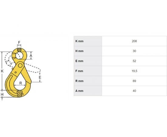 Крюк самозащелкивающийся 5.3 т Haklift VAK13 – изображение 2