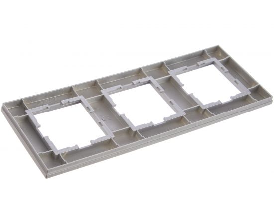 Рамка Panasonic Karre Plus 54810 3м горизонтальная серебро WKTF0803-2SL – изображение 3