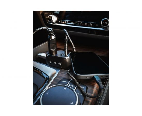 Разветвитель прикуривателя AIRLINE 1 гнездо + Type-C PD + 1USB, 2.4 A, 30 Вт PRO AEBD033 – изображение 3