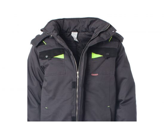 Зимний костюм СПРУТ Корвет куртка/брюки, темно-серый/черный/лимон, р. 52-54/104-108, рост 182-188, 115661 – изображение 3