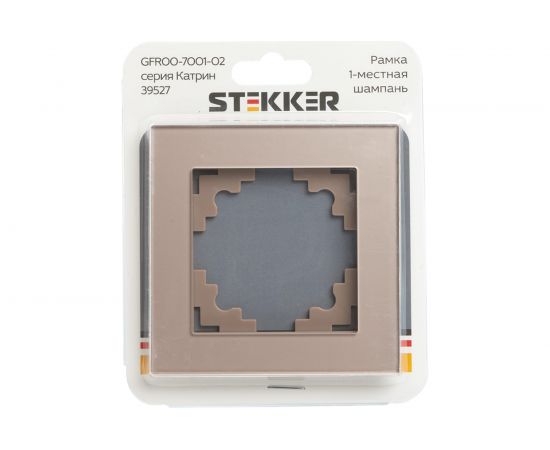 1-местная рамка STEKKER серия Катрин, GFR00-7001-02, шампань 39527 – изображение 5