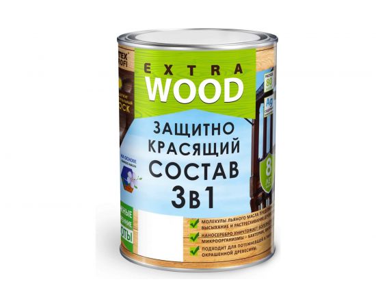 Защитно-красящий состав 3в1 FARBITEX EXTRA (орех; 0.8 л) 4300007389 – изображение 5