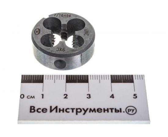 Плашка 7/16 дюйма (UNС 60, 9ХС) ТехноСталь t254022 – изображение 5