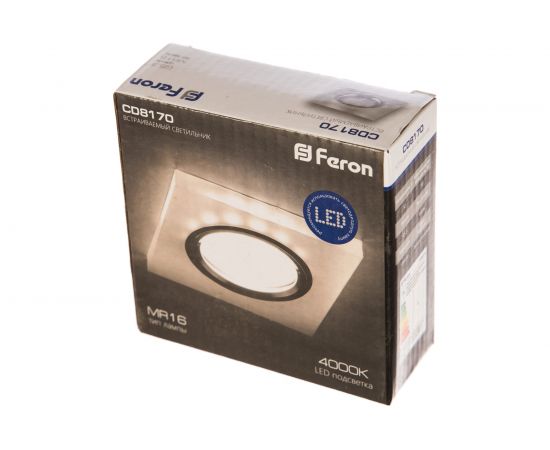 Потолочный светильник с подсветкой FERON 15LED 2835 4000K MR16 50W G5.3, белый матовый, CD8170 32571 – изображение 5