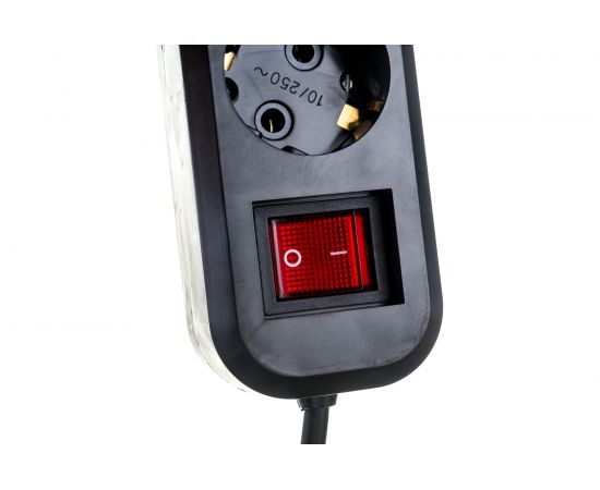 Бытовой удлинитель с заземлением Gigant ПВС 3х0,75 3500Вт 3 гнезда 5м с выключателем 80019 PEC-008 – изображение 6