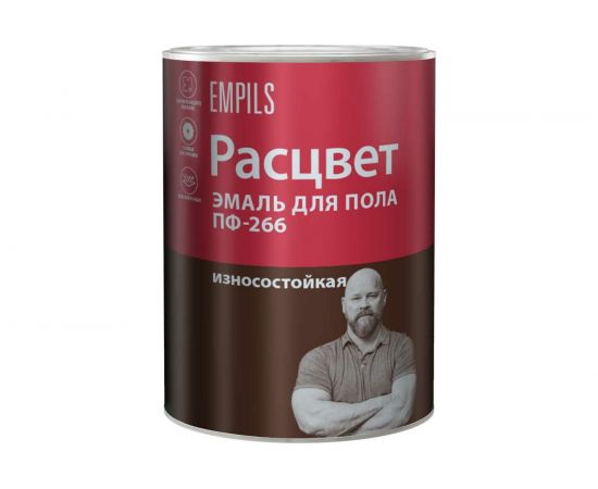 Эмаль для пола Расцвет золотисто-коричневая, 0.9 кг 10610 