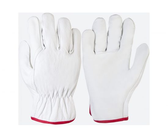 Защитные сварочные перчатки Jeta Safety краги, из кожи буйвола, белые JLE421-8/М 