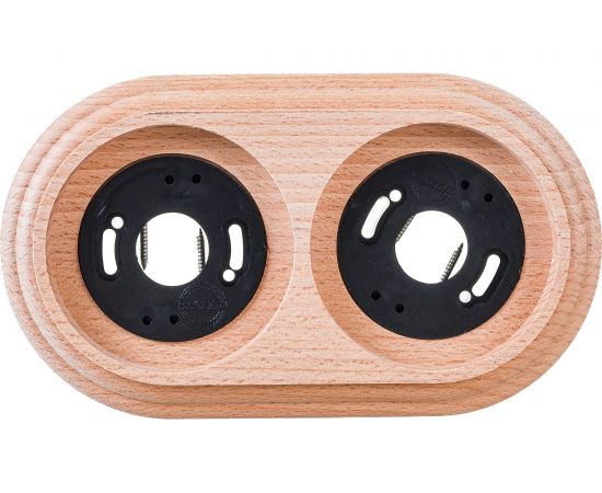 Двойная рамка Retrika, ретро натуральное дерево, на бревно RD-02220 