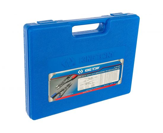 Набор съемников для стопорных колец 267мм, сменные насадки, кейс, 15шт KING TONY 45115PP – изображение 2