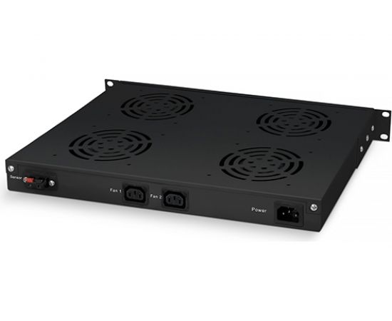 Cabeus Модуль вентиляторный на 4 вентилятора, с цифровым термодатчиком, JG03t-BK – изображение 2