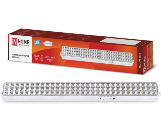 Аварийный светодиодный светильник IN HOME СБА 1098-90DC 90 LED 2.2Ah lithium battery DC 4690612029535 – изображение 2